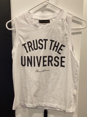 White "Trust The Universe" Graphic Tank